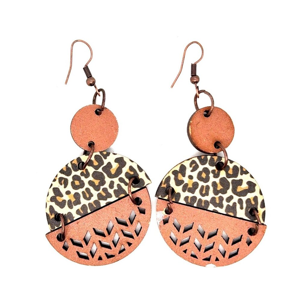 Brown‎ Wooden Earrings